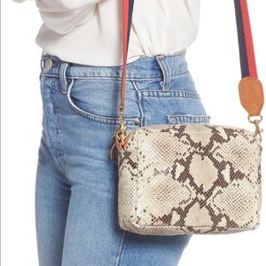 Clare V. Midi Sac Snakeskin bag